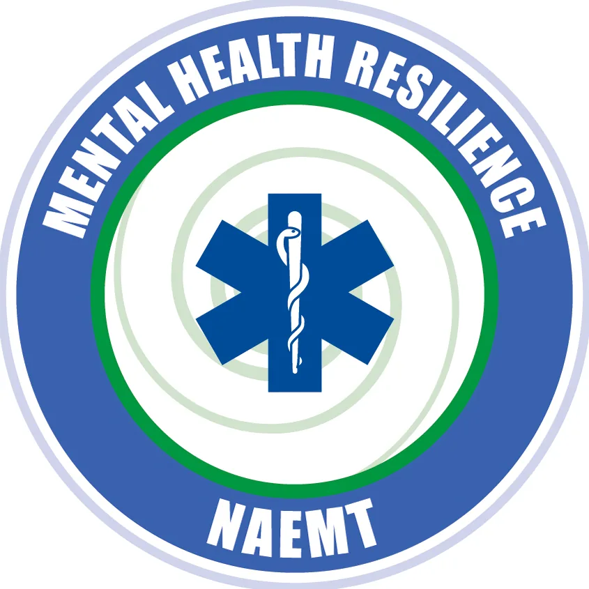 Mental Health Resilience logo with a green ribbon and abstract human figures