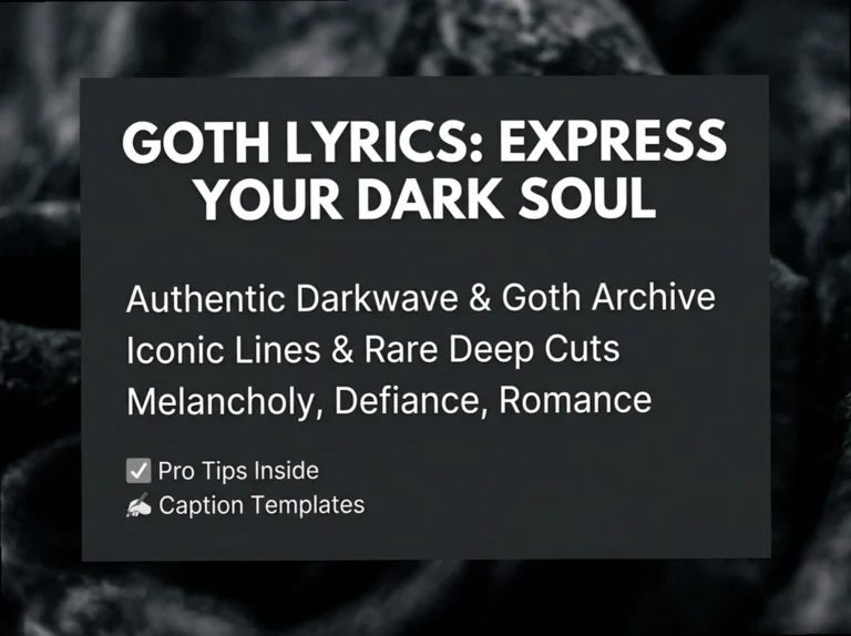 78+ Goth Rock Lyrics: The Definitive Darkwave Caption Archive