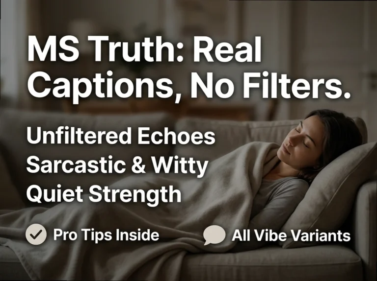 Ditch the Fluff: Real MS Captions for Your Darkest Days