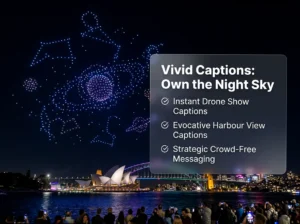 Drone Show Captions for Vivid Sydney: Star-Bound & Harbour Views