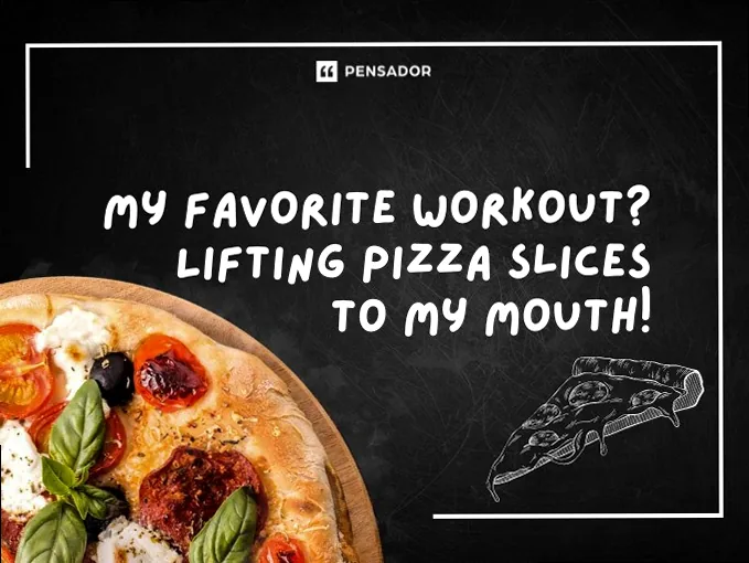 Person comically lifting a giant pizza slice, representing funny pizza cravings and indulgence.