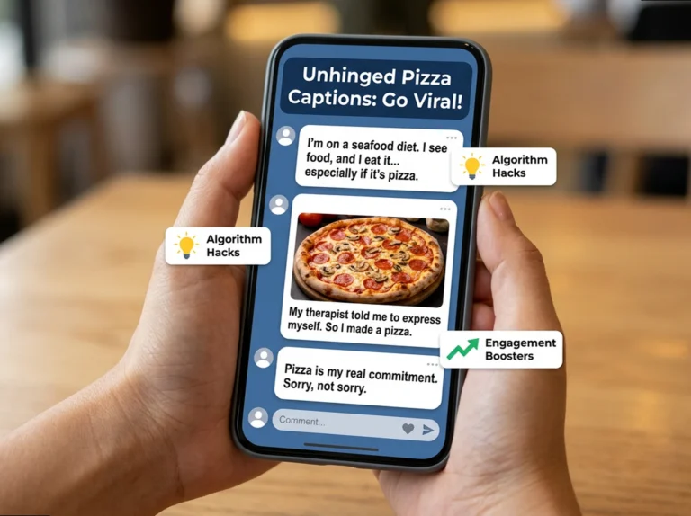 Funny Pizza Captions: Unhinged & Sarcastic Quotes That Actually Vibe