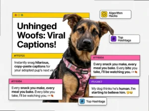 Funny Rescue Dog Captions: Unhinged Lines for Your Chaos King