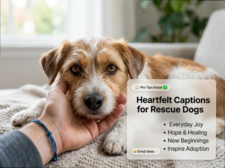 Honor Their Journey: Soulful Captions for Your Rescue Dog