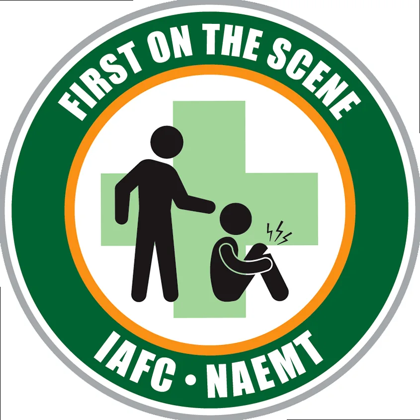 NAEMT First On The Scene course logo encouraging public emergency response training