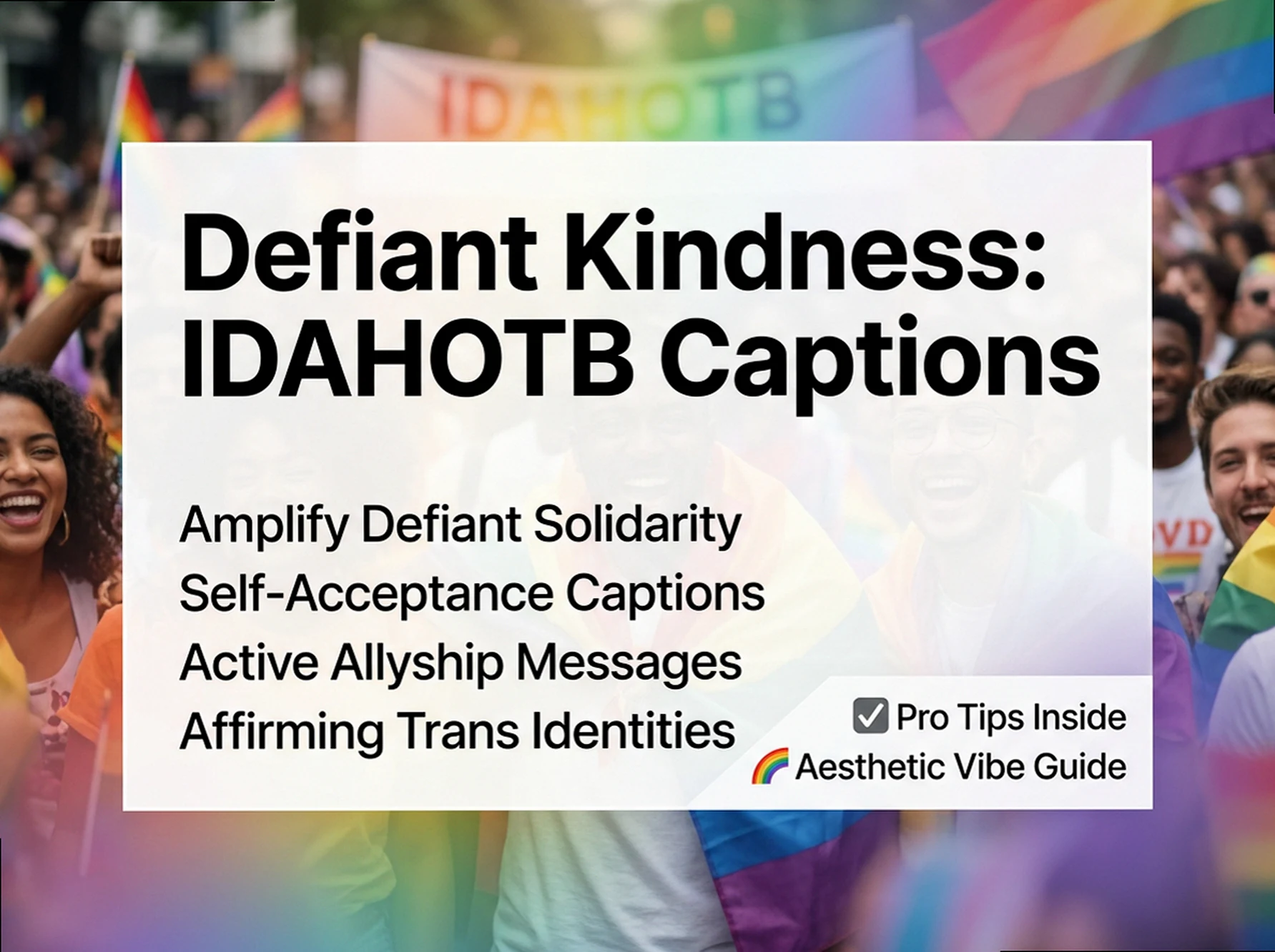 IDAHOTB Captions: Defiant Solidarity & Copy-Paste Quotes