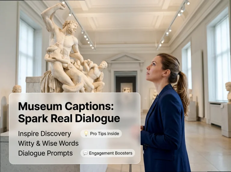 Museum Storytelling: Smart Captions to Spark Real Dialogue