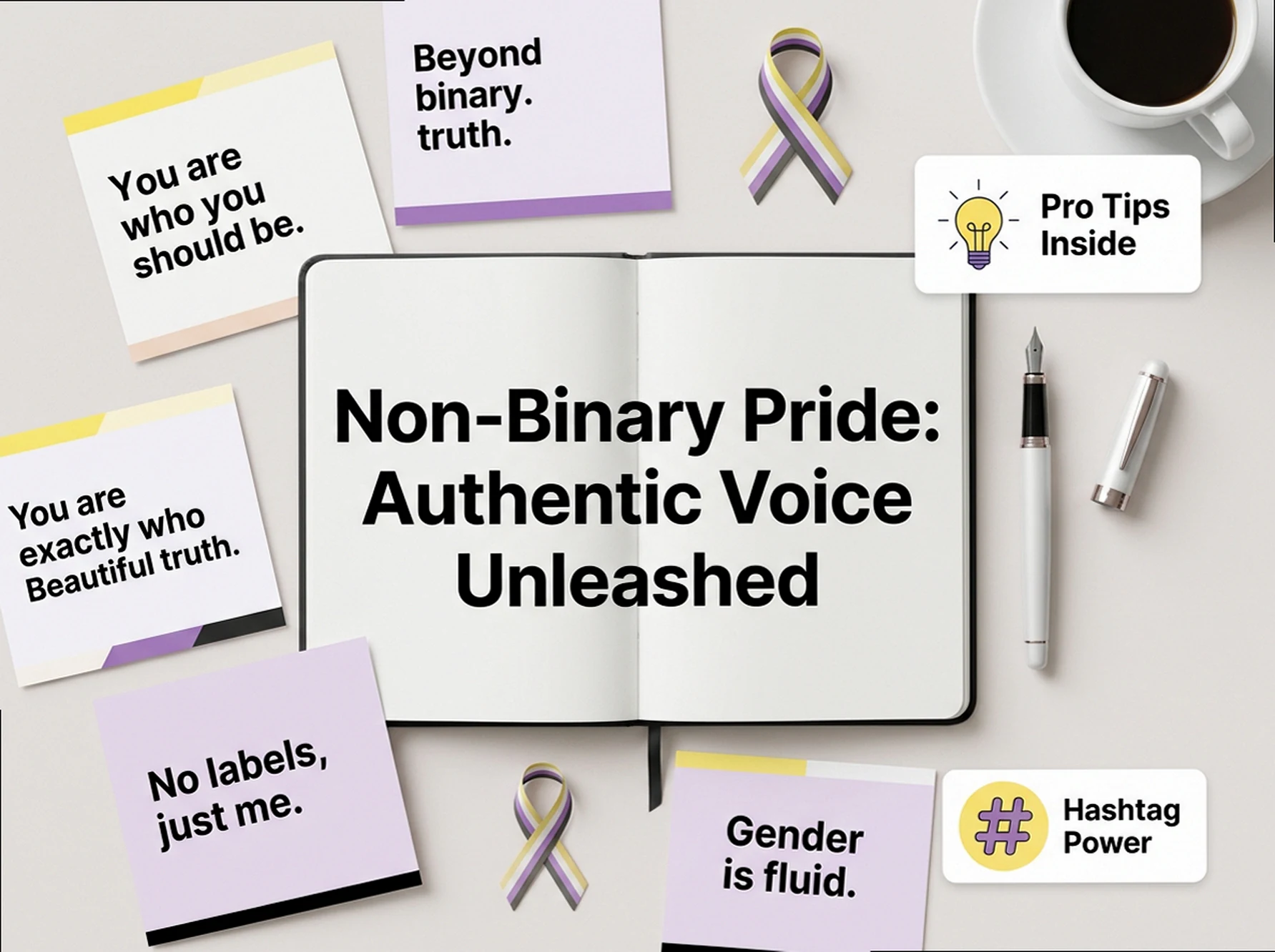 Non-Binary Pride Captions: Authentic Vibes for Enby Icons