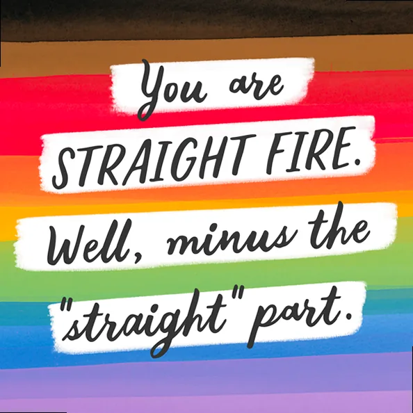 A hand lettered LGBTQ quote that reads,