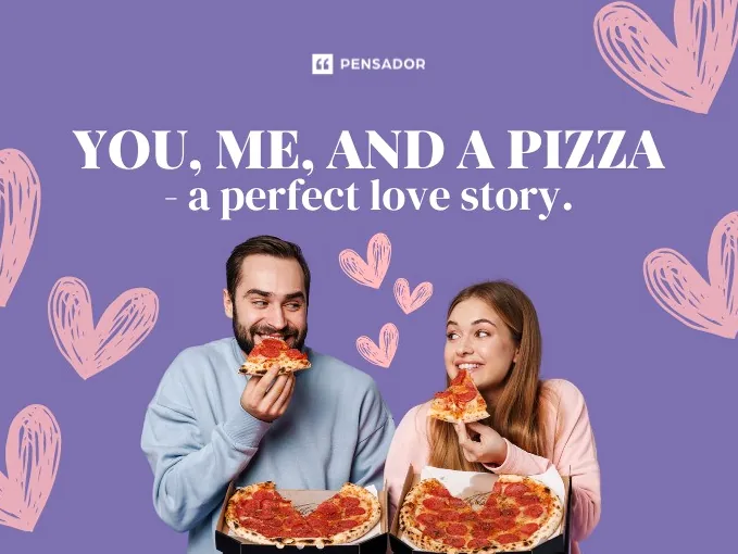 Couple sharing a romantic pizza on a date night, symbolizing shared love and cozy moments.