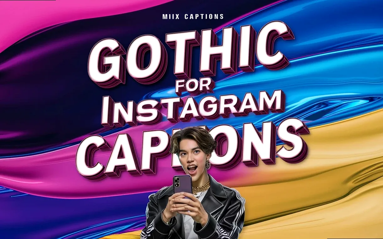 A darkly aesthetic image featuring gothic elements with a hint of playful irony, perfect for funny Instagram captions.