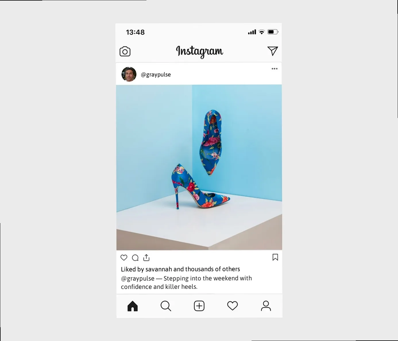 High heel captions for Instagram posts, short and impactful