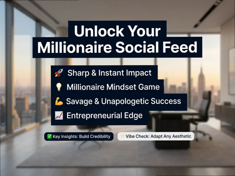 Short Millionaire Captions: Sharp Quotes for a Powerful Feed