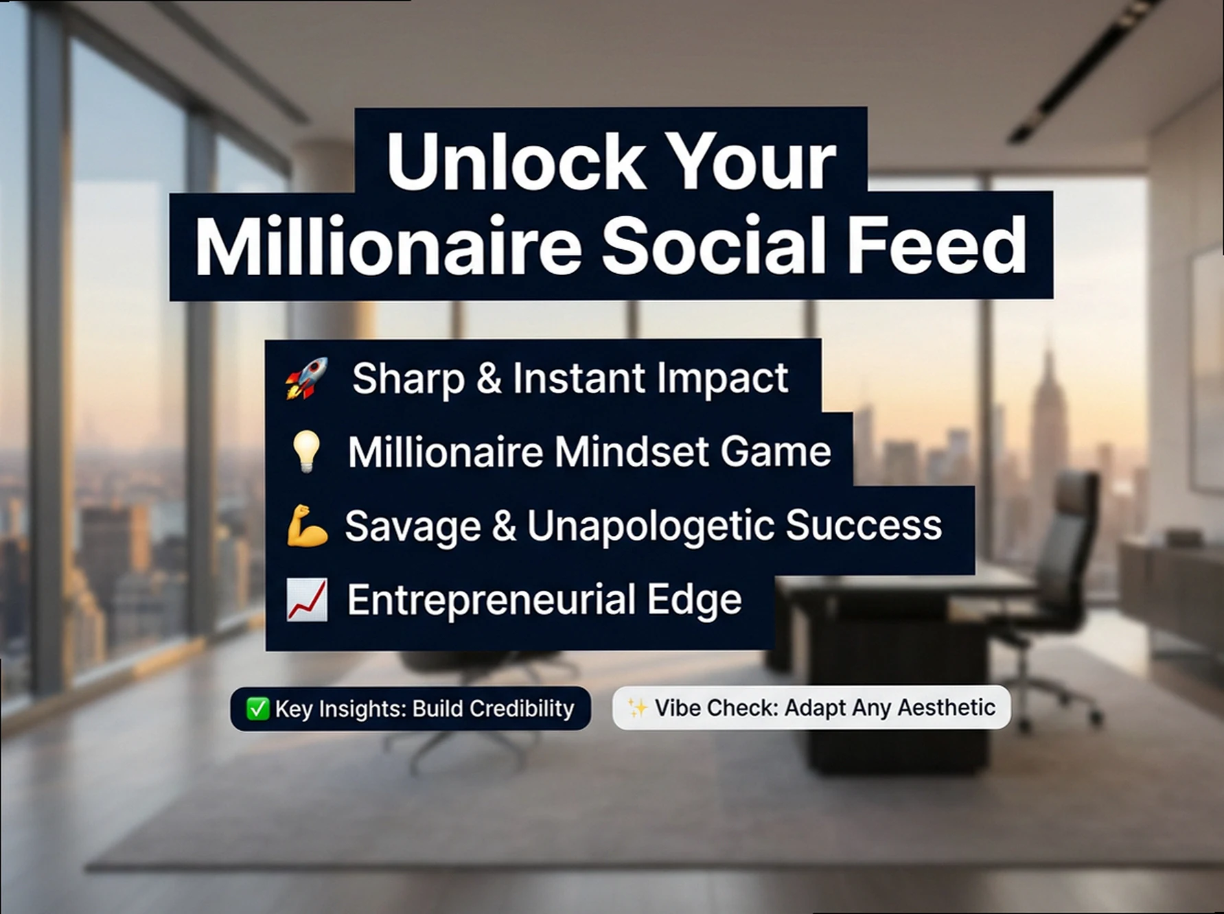 Short Millionaire Captions: Sharp Quotes for a Powerful Feed