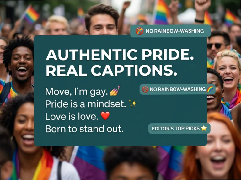 Short Pride Captions: The Minimalist Toolkit for Real Ones