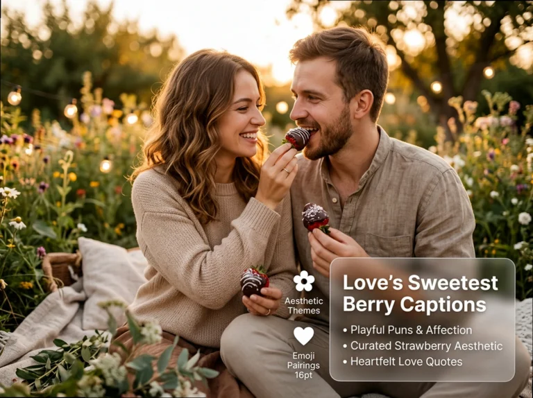 Strawberry Captions for Couples: Sweet Lines for Your Love
