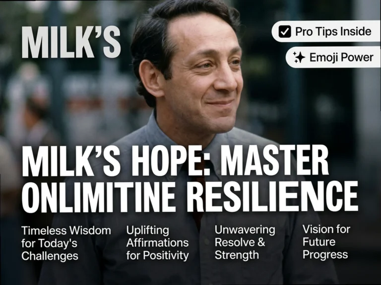 The Hope Blueprint: Harvey Milk Quotes for Online Resilience