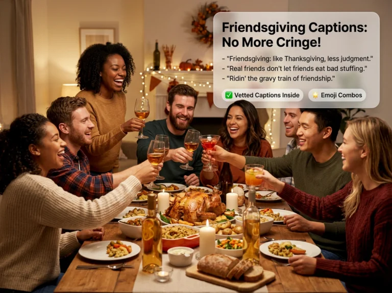 Witty Friendsgiving Captions to Ditch the Holiday Cringe