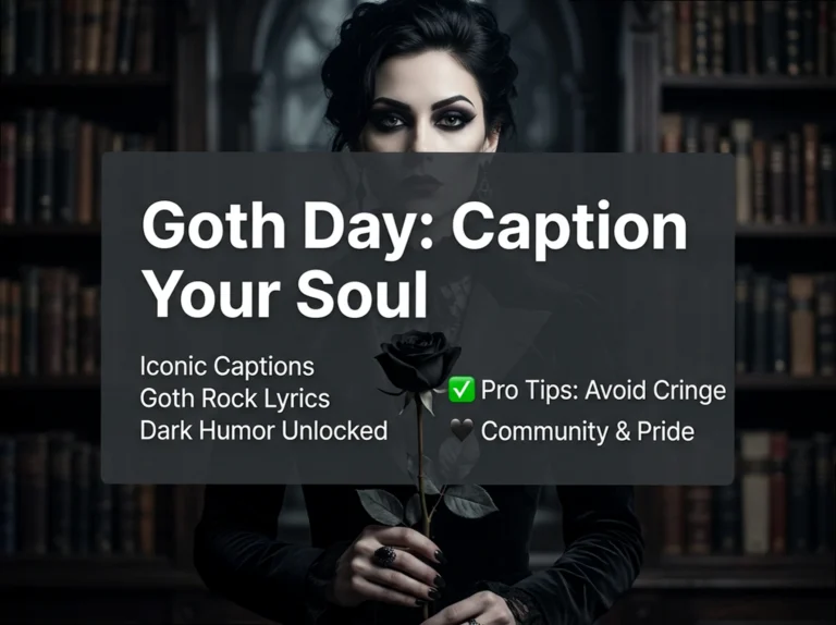 World Goth Day: Captions & Lyrics for Your Darkest Vibe