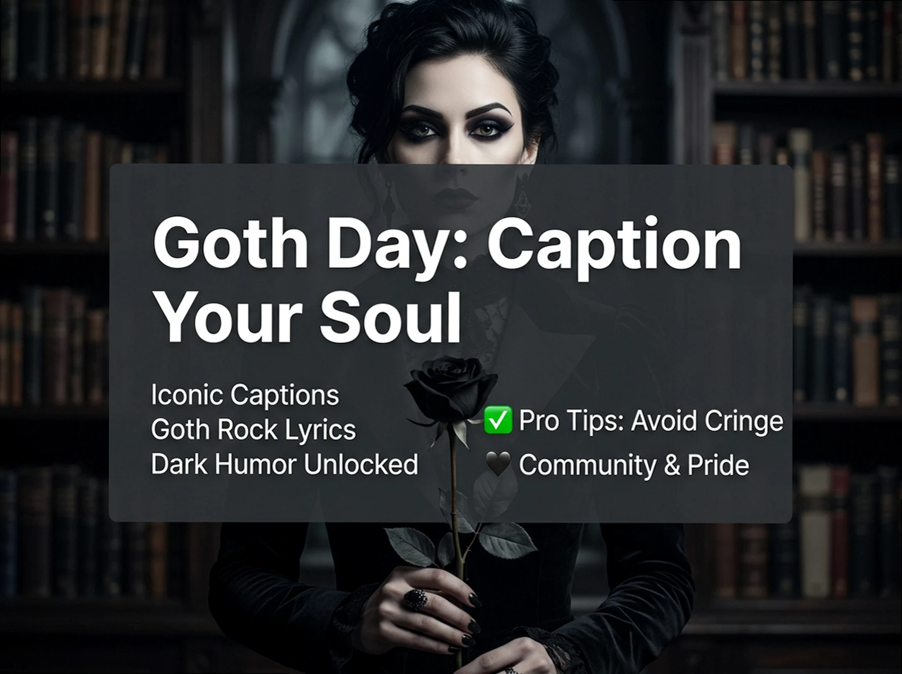 World Goth Day: Captions & Lyrics for Your Darkest Vibe