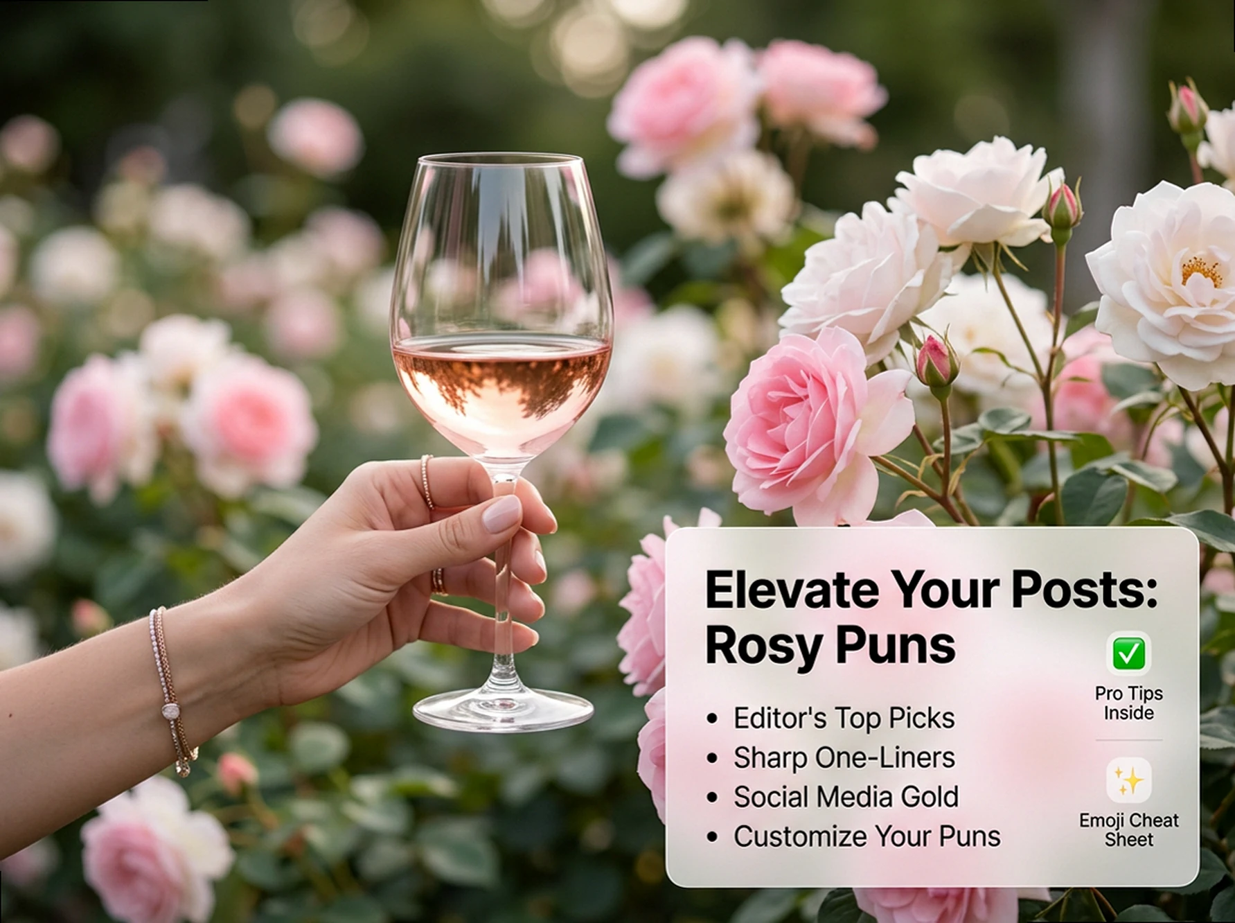 100+ Rose & Rosรฉ Puns: Clever Wordplay for Your Next Post