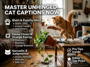 Post the Chaos: Unhinged Cat Captions for Your Tiny Menace