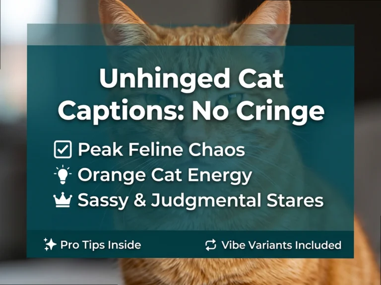 Stop Cringing: Unhinged Cat Captions for Total Chaos