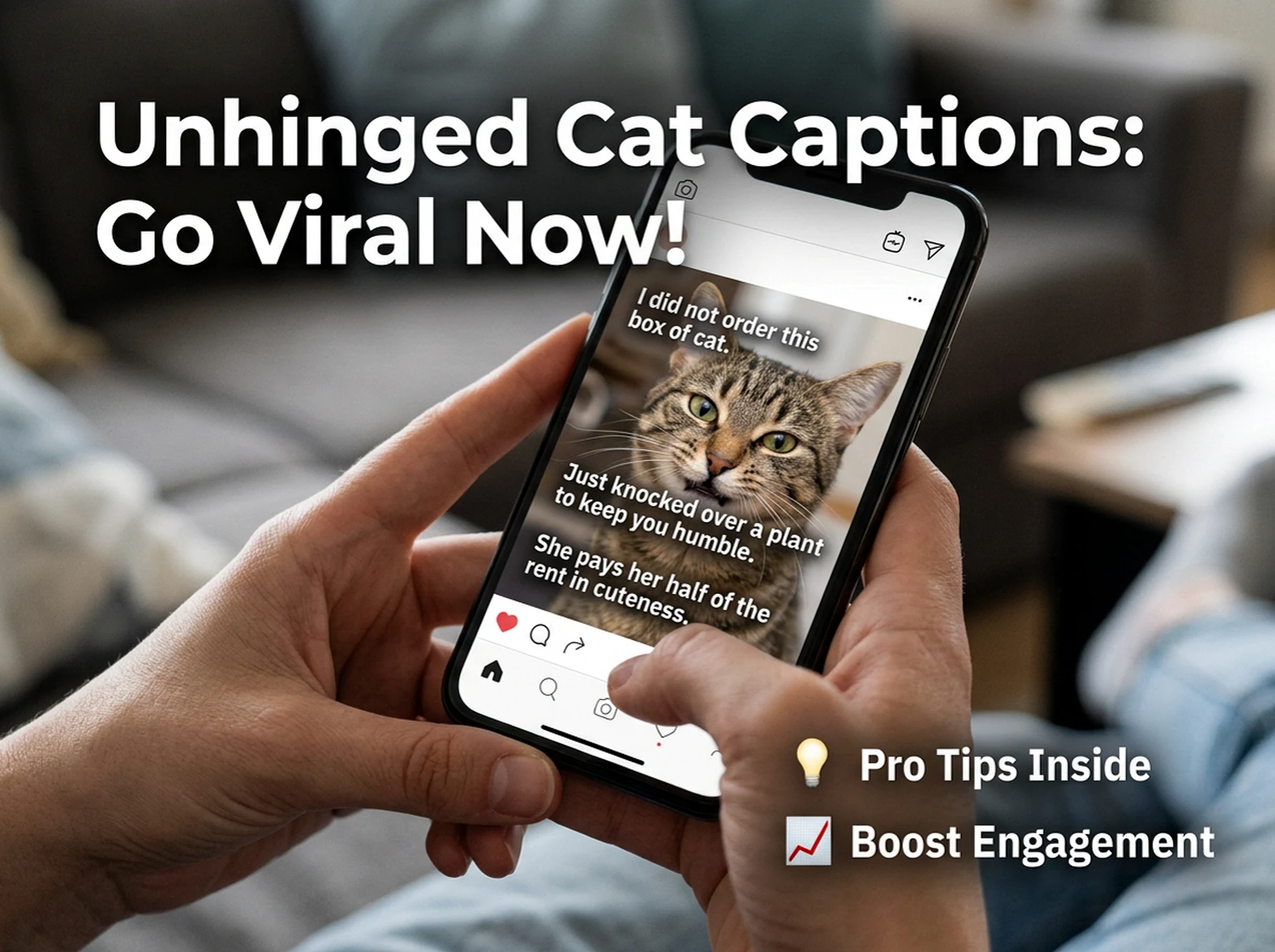 Unhinged Cat Captions: Viral Lines for Your Feline’s Chaos